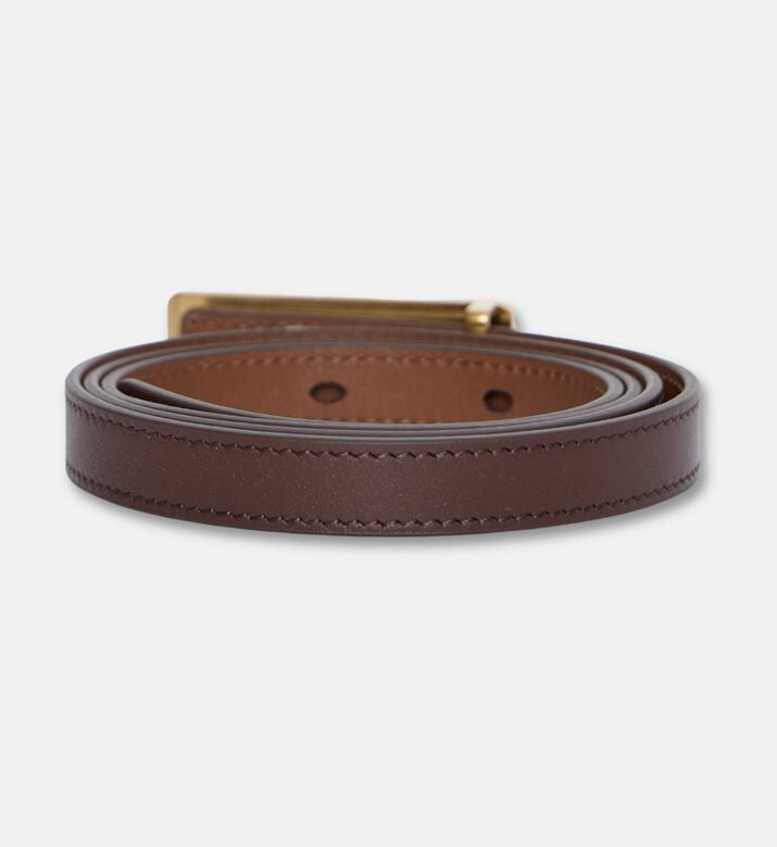 Mlouye Textured Leather Buckle Belt, Praline, 90, Packshot View