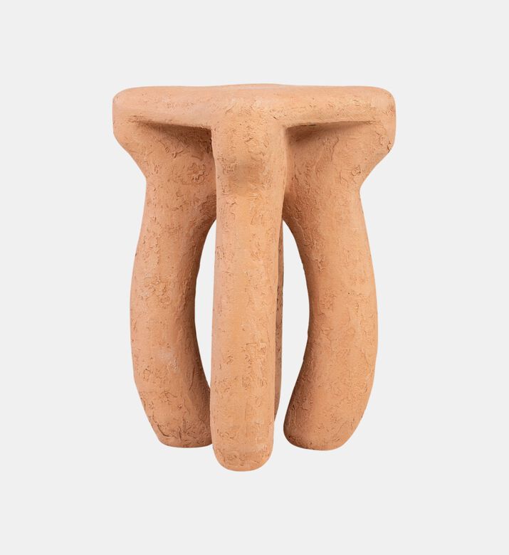 Look Glass Fiber Curved Leg Stool