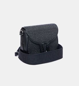 Small Woven Saddle Cross Body Bag