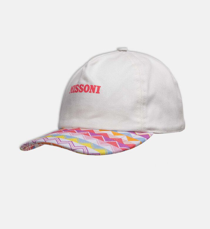 قبعة بيسبول بطبعة شعار بنقشة متعرجة