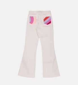 Cotton 5-pockets Flared Pants