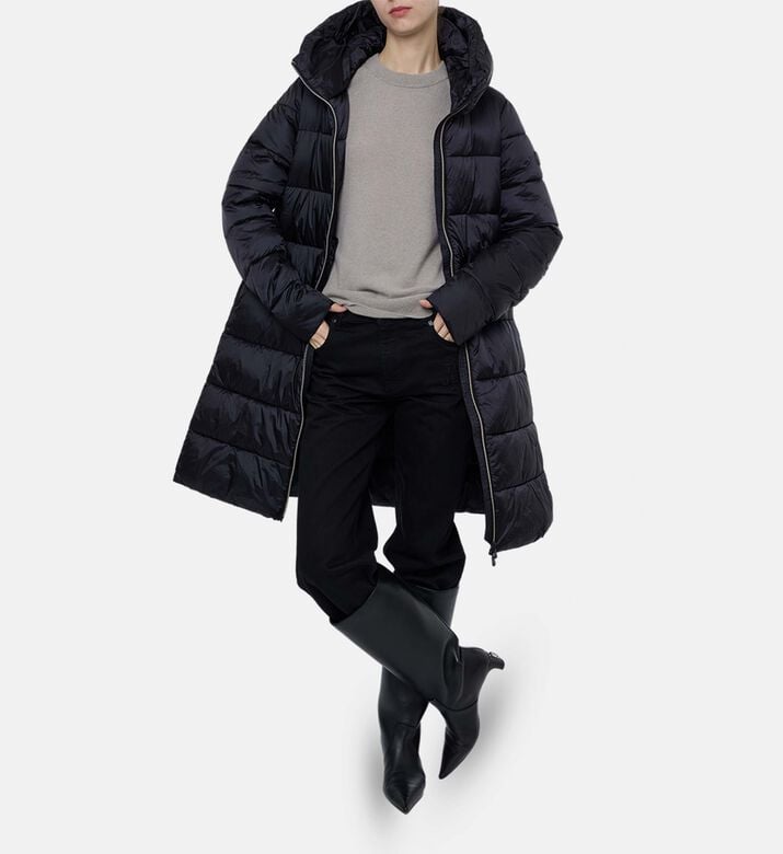 Save the Duck Padded Zip Fastening Hooded Coat, Model View