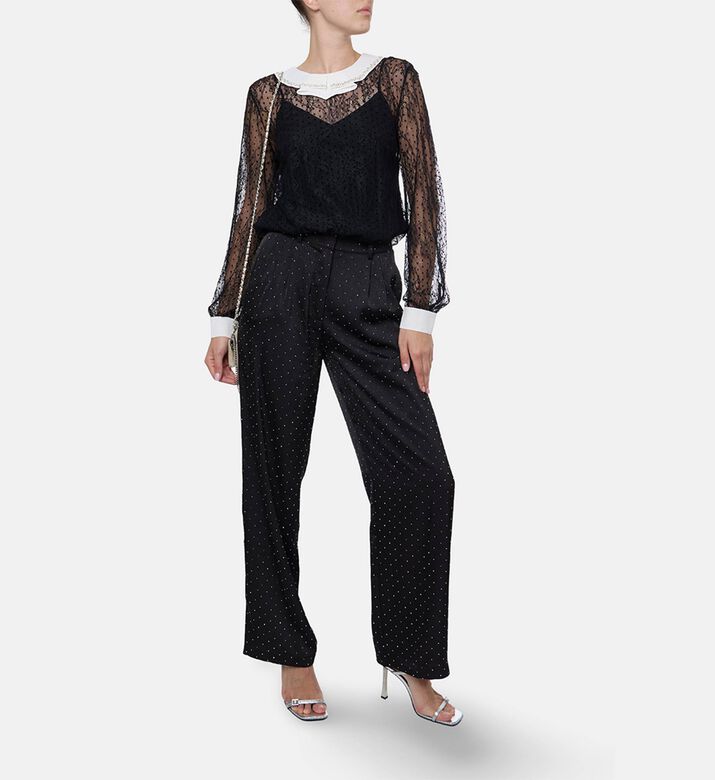 The Kooples Lace Detail Long-sleeve Top, Model View