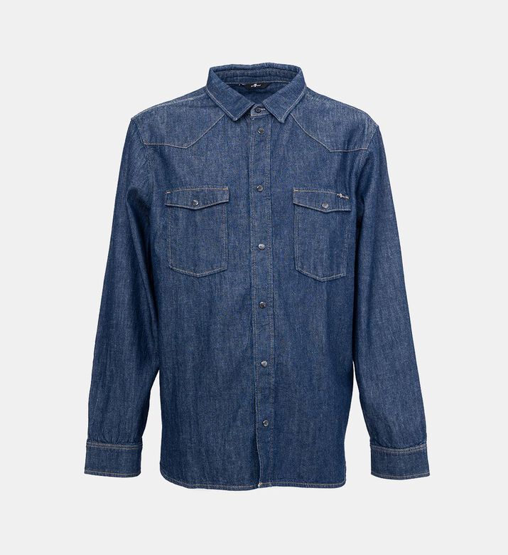 Classic Long-sleeve Denim Shirt