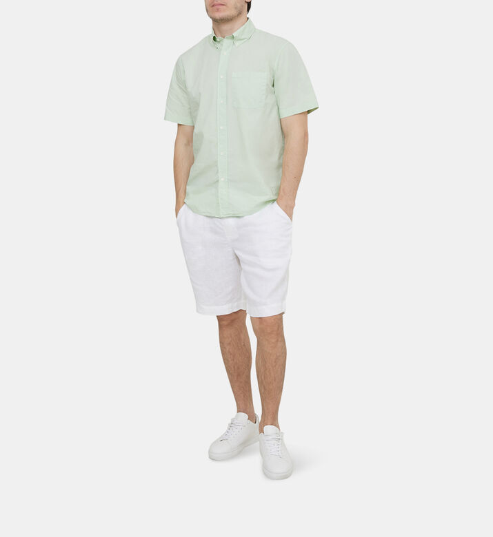 Linen High Waist Bermuda Shorts