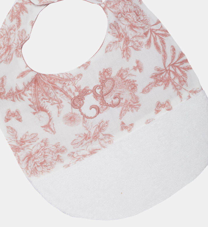 Baby Girl Toile De Jouy Bib Baby Girl Toile De Jouy Bib