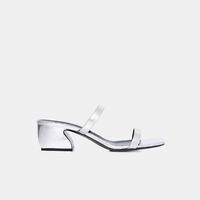 Open-toe Block Heel Mules