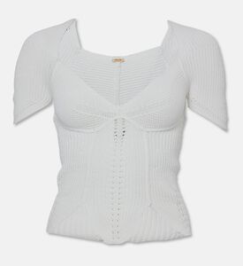 Cult Gaia Eliza Petal Panels Fitted Top, Packshot View