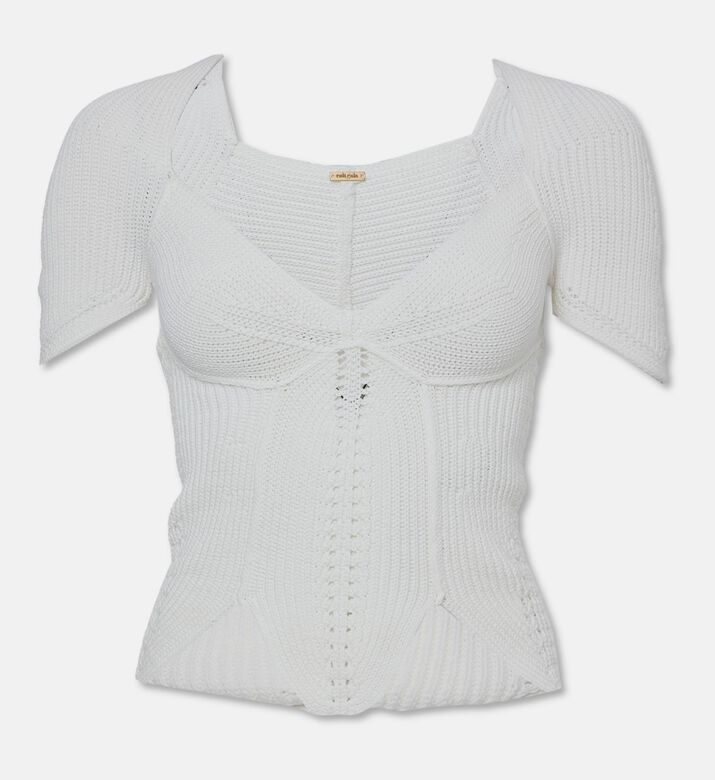 Cult Gaia Eliza Petal Panels Fitted Top, Packshot View