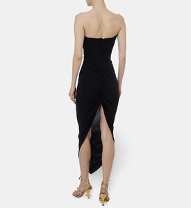Nensi Dojaka Mesh Overlay Asymmetric Maxi Dress, Model View