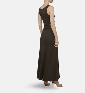 Christopher Esber Dress Droplet, Brown, 05, Model View