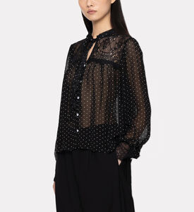 Sea NY Paisley-print Long-sleeve Dress, Model View