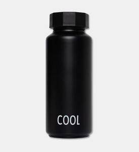 Design Letters Hot Stainless Steel Thermo Bottle, Black, Hot, Packshot View