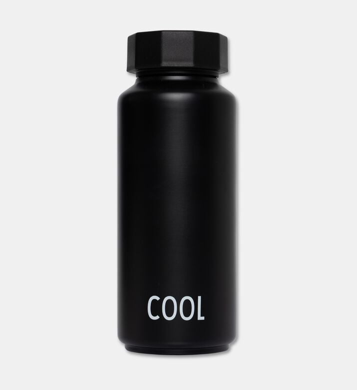 Design Letters Hot Stainless Steel Thermo Bottle, Black, Hot, Packshot View