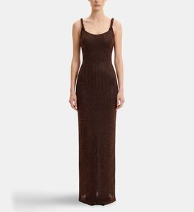 JW PEI Rhinestone Twisted-strap Open-back Maxi Dress, Model View