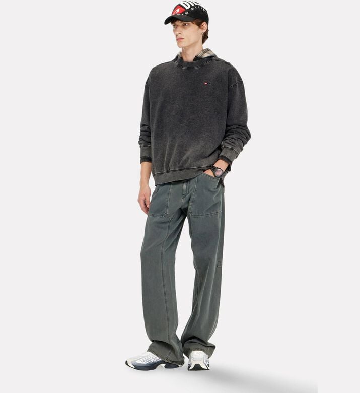 Diesel Washed Crewneck Sweatshirt, Model View