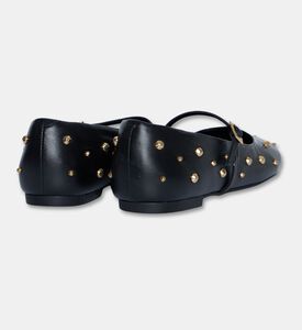 Arezzo Leather Mary Jane Flats, Black, Eu-38, Packshot View