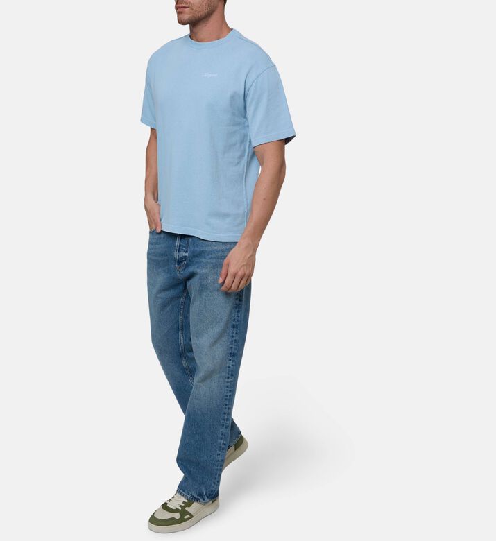 Axel Arigato Tonal Cursive Logo-embroidery T-shirt, Model View