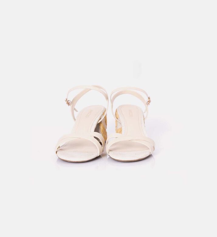 Embroidered Block-heel Sandals