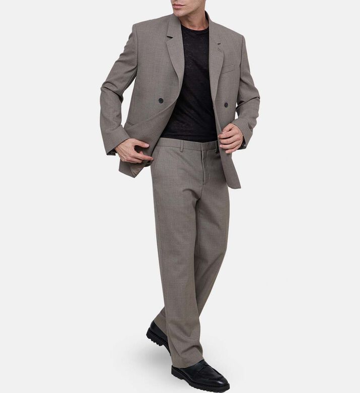 Wool Tailored-fit Suit Pants