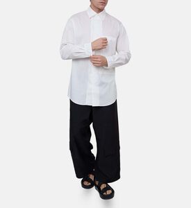 قميص قطني كلاسيكي طويل الأكمام