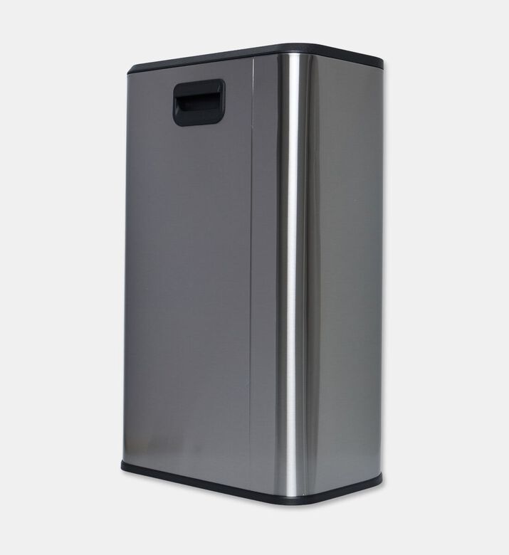 Home Deco and More Soft Close Fingerprint Proof Pedal Bin, Silver, 20-l, Packshot View