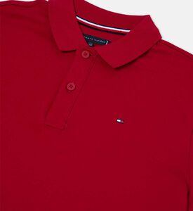 قميص بولو بشعار قطن بنسيج متشابك