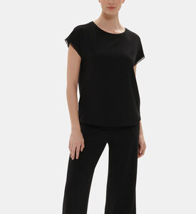 Aurore Lace-detailed Knitted T-shirt