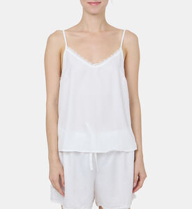 بلوزة بحزام دانتيل مفصل