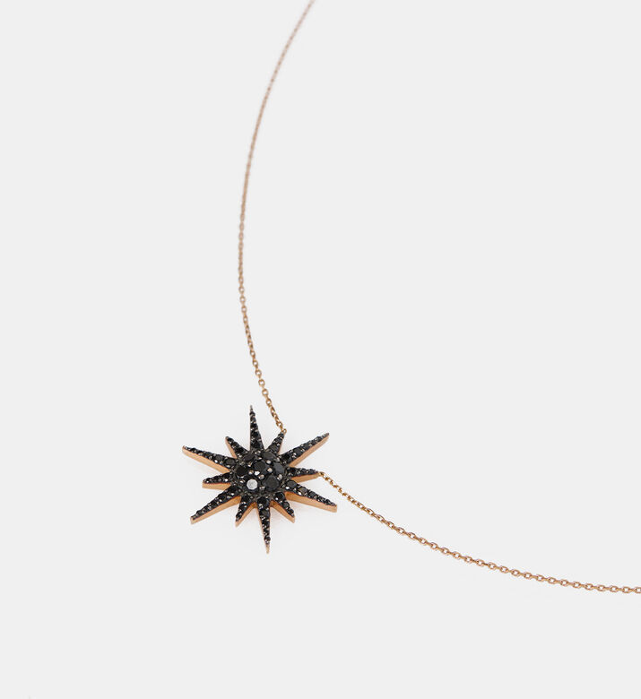 Golden Black Spinel Star Pendant