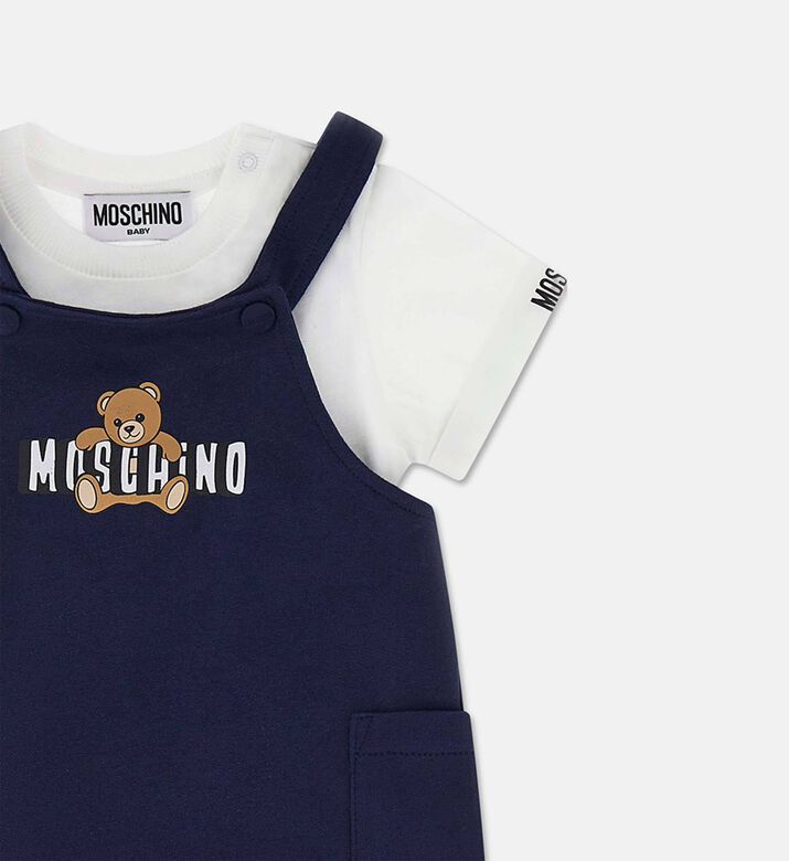 Moschino BKT Coordinated Two-piece Teddy-print Overall Set, Packshot View