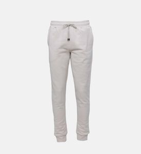 بنطال طويل من القطن بخصر مطاطي