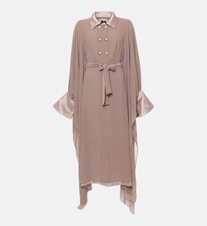 Edward Achour Paris Self-tie Waist Belt Longline Dress, Packshot View