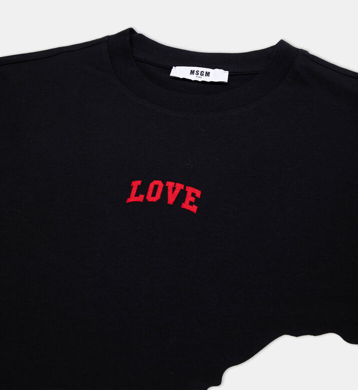 تيشيرت قطن بطبعة قلب