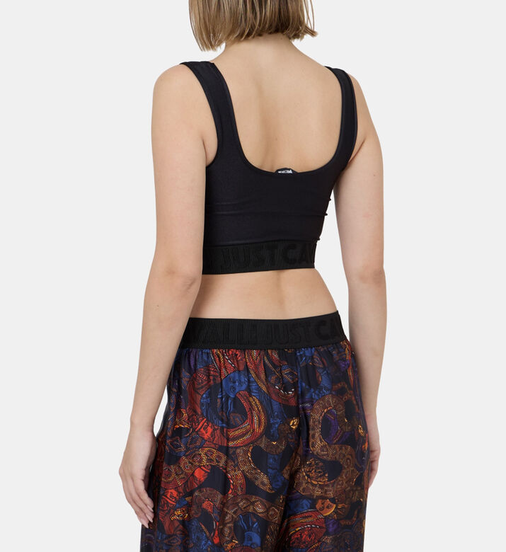 بلوزة قصيرة بحافة مطاطية بلوغو