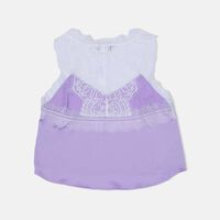 Satin Lace Cropped Top