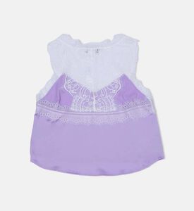 Satin Lace Cropped Top