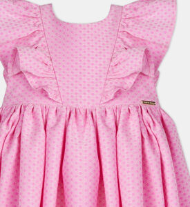 فستان مكشكش غير متماثل للبنات