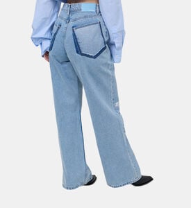 Doves Print Baggy Cotton Denim Jeans Doves Print Baggy Cotton Denim Jeans