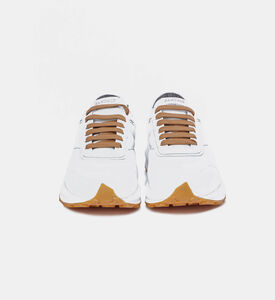 حذاء رياضي جلدي مخطط بلوغو