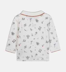 Robot-print Polo Shirt