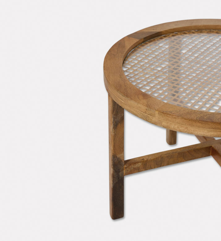 Home Deco and More Large Round-shape Table, Light-brown, 37-cm, Packshot View