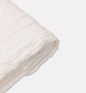 Philipp Plein Rectangular Shape Bed Cover, White, 270x260-cm, Packshot View