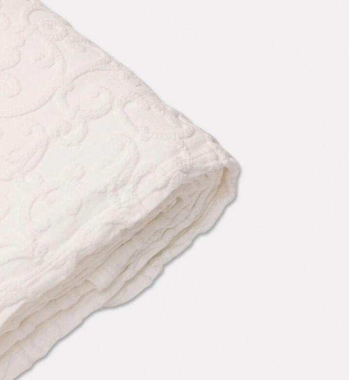 Philipp Plein Rectangular Shape Bed Cover, White, 270x260-cm, Packshot View