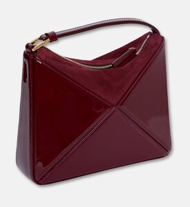 Mlouye Flex Calf Leather Mini Hobo Bag, Burgundy, Packshot View