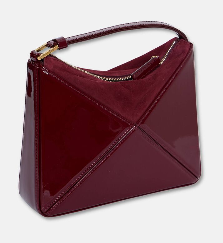 Mlouye Flex Calf Leather Mini Hobo Bag, Burgundy, Packshot View