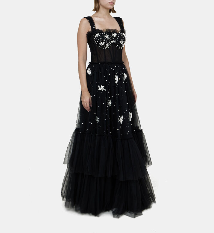 Corset Tulle With Pearl Embelishment