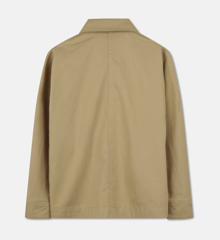 Givenchy Twill Utility Leather-details Overshirt, Packshot View