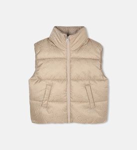 جاكيت منفوخ عالي الياقة بدون أكمام