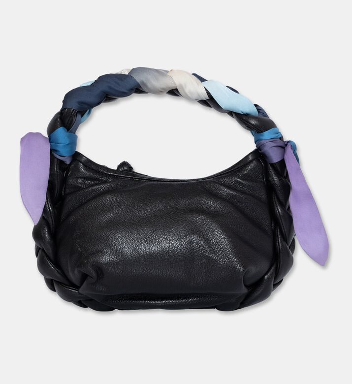 Hereu Intertwined Foulard-detail Top-handle Bag, Black, Packshot View